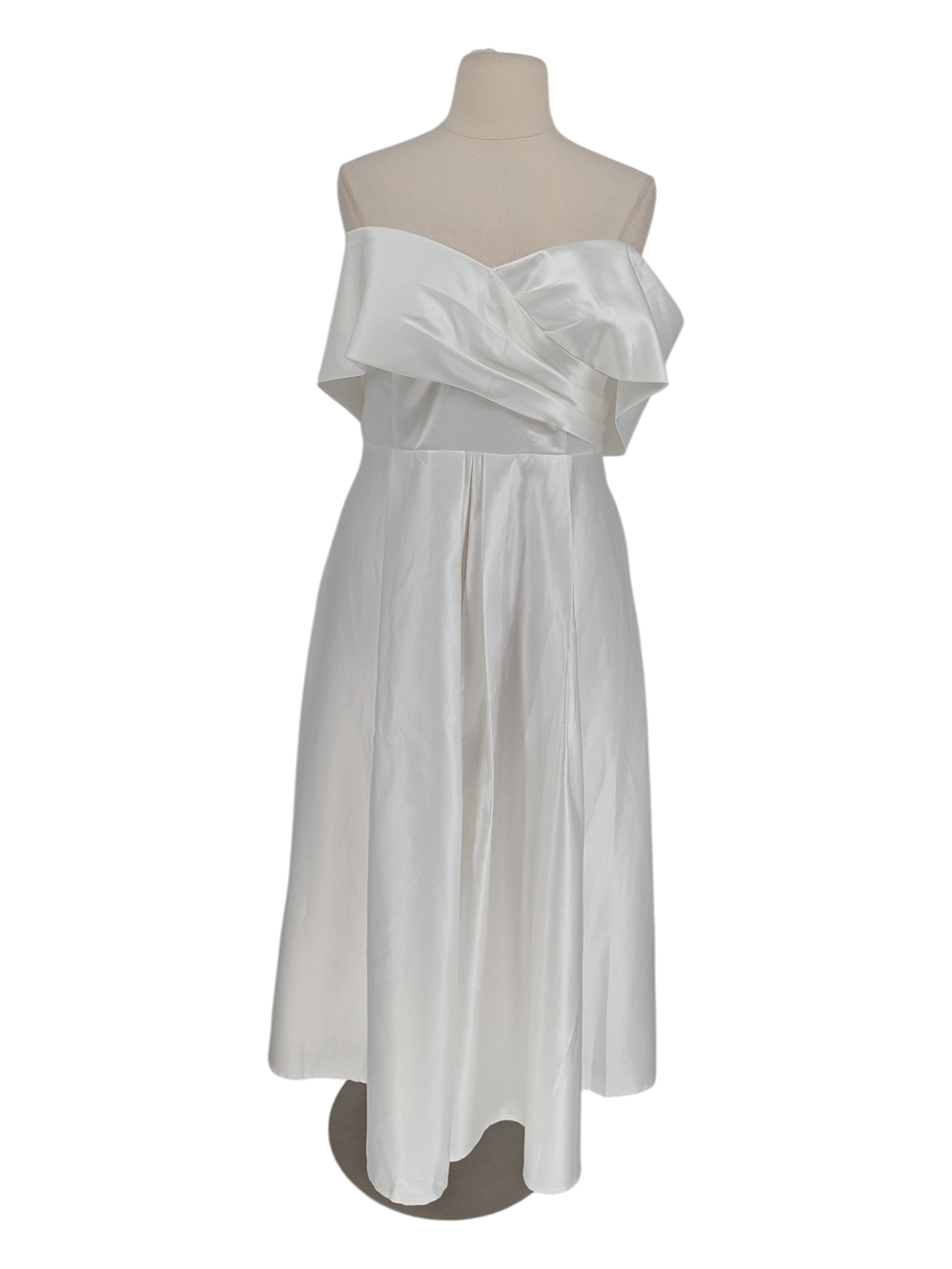 30202 NEW Fashion Off Shoulder Sating Wedding Dress White size 18 bridal bride